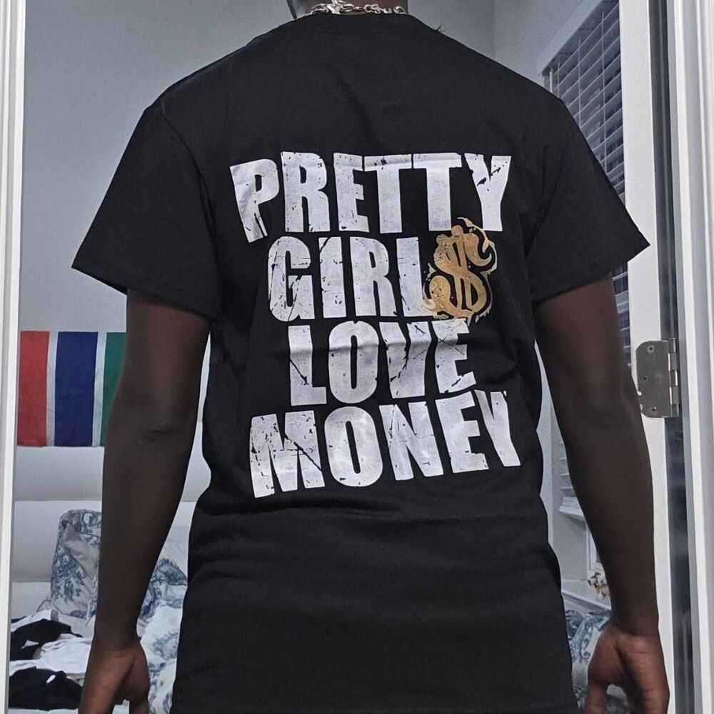 Pretty Girls Love Money Double-Sided Graphic Black Streetwear Tee